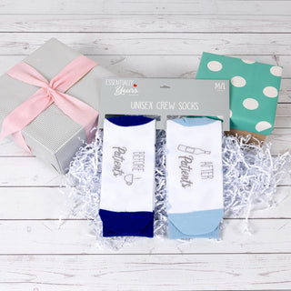 Before & After Patients S/M Unisex Cotton Blend Sock