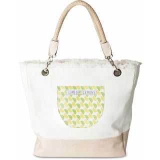 A-Peel-ing- White 18" x 15" x 6.75" Large Canvas Tote Bag