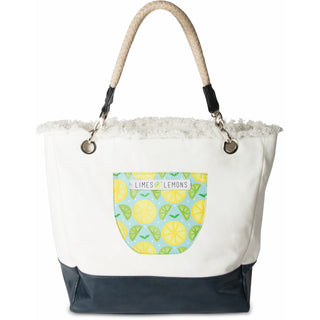 A-Peel-ing- White 18" x 15" x 6.75" Large Canvas Tote Bag