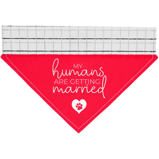 Humans Getting Married 7" x 5" Canvas Slip on Pet Bandana