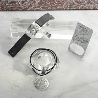 Live Happy With 1.5" Circle Pendant