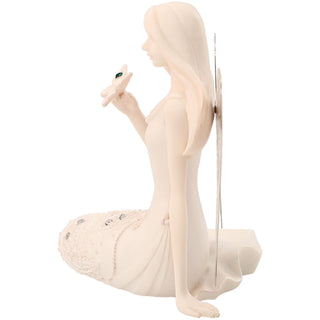May Birthstone Angel 3.5" May Angel with Emerald Butterfly