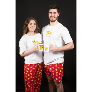 Beer and Pizza XS Red Unisex Lounge Pants