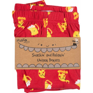 Beer and Pizza XS Red Unisex Boxers