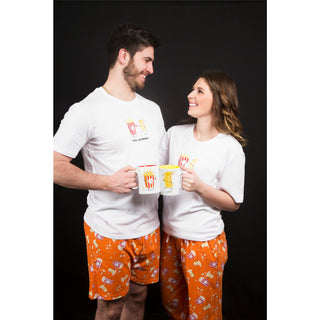 Popcorn and Butter M Orange Unisex Boxers