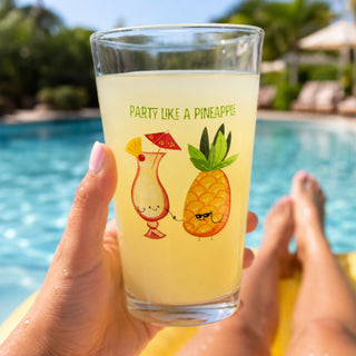 Pina Colada 16 oz Pint Glass Tumbler