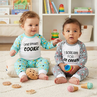 I Scream 6-12 Months Gray Bodysuit & Pants Set