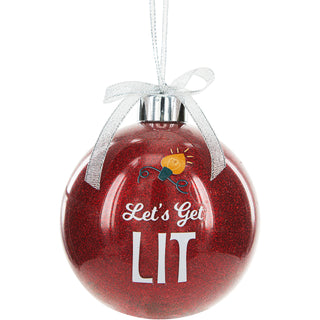 Get Lit 4" Ornament with Unisex Holiday Socks