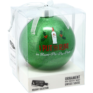 Rum-Pa-Pa-Pum 4" Ornament with Unisex Holiday Socks