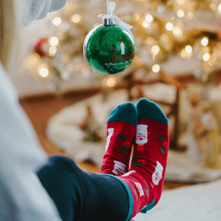Rum-Pa-Pa-Pum 4" Ornament with Unisex Holiday Socks