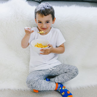 Mac n' Cheese M/L Youth Cotton Blend Crew Socks