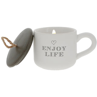 Enjoy Life 2 oz Mini Mug 100% Soy Wax Candle Scent: Tranquility