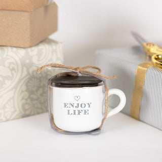 Enjoy Life 2 oz Mini Mug 100% Soy Wax Candle Scent: Tranquility