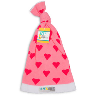 Pink Heart One Size Fits All Baby Hat
