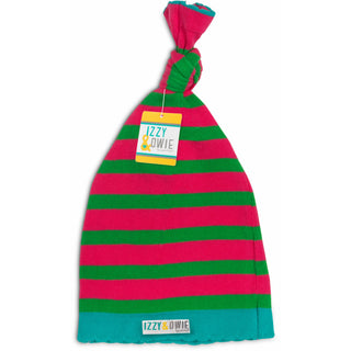 Pink and Green Stripe One Size Fits All Baby Hat