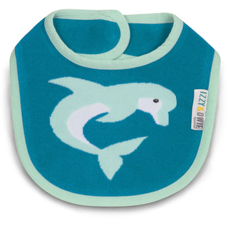 Blue Dolphin Baby Bib