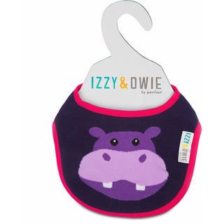 Purple Hippo Baby Bib