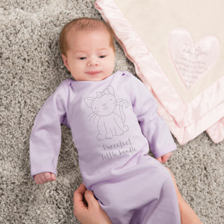 Soft Lavender Kitty Gown with Mitten Cuffs