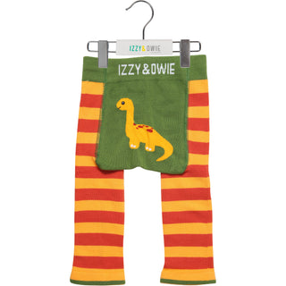 Orange Dino 6-12 Months Baby Leggings