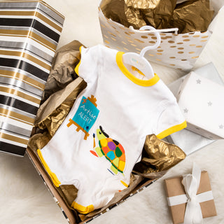 Turtle Artist 6-12 Months Romper