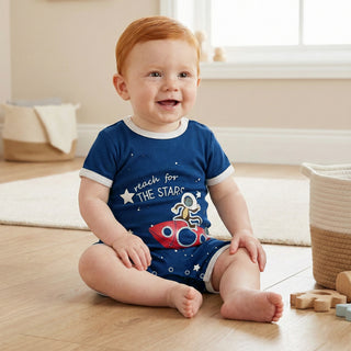Monkey Astronaut 6-12 Months Romper