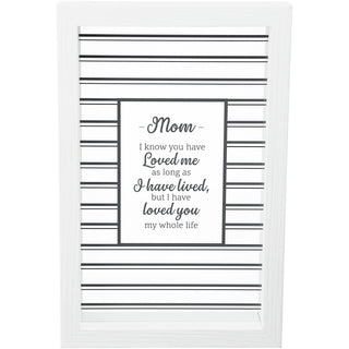 Mom 8.5" Framed Glass Plaque