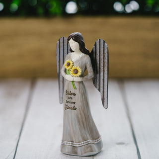 Sister 5" Angel Holding Sunflowers