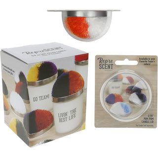 Best Life Orange & White - 5.5 oz - 100% Soy Wax Candle with Pom Pom Lid Scent: Tranquility