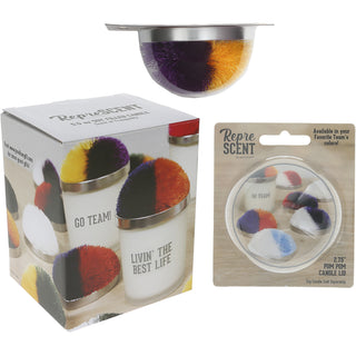 Best Life Purple & Yellow - 5.5 oz - 100% Soy Wax Candle with Pom Pom Lid Scent: Tranquility