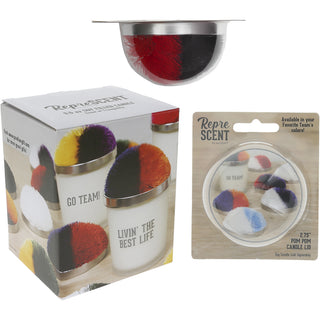 Best Life Red & Black - 5.5 oz - 100% Soy Wax Candle with Pom Pom Lid Scent: Tranquility