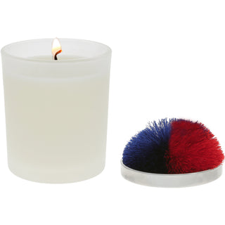 Blank Red & Blue - 5.5 oz - 100% Soy Wax Candle with Pom Pom Lid Scent: Tranquility