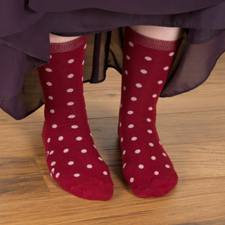 Socks Off Maroon - Ladies Cotton Blend Sock