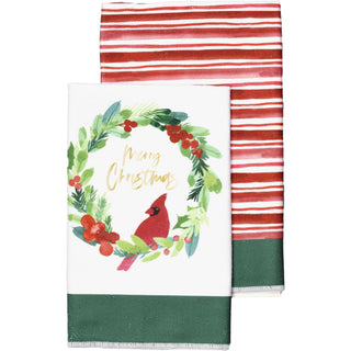 Merry Christmas Tea Towel Gift Set (2 - 19.75" x 27.5")
