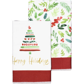 Happy Holidays Tea Towel Gift Set (2 - 19.75" x 27.5")