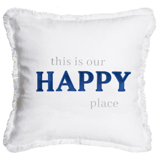 Happy Place 18" Throw Pillow Cover