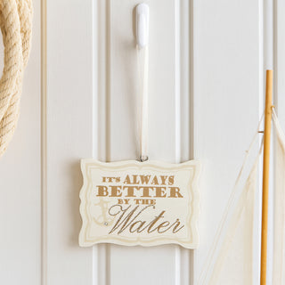By the Water 3" x 2" Hanging Plaque