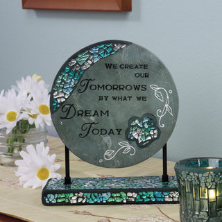 Dream 8"Slate Plaque with Mosaic Base