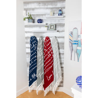 Blue Anchor 5" Round Votive Holder