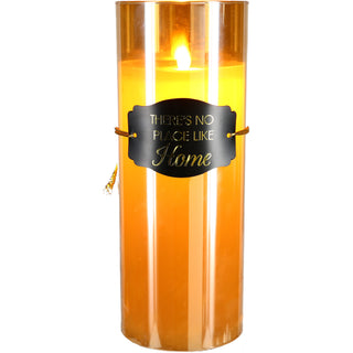 No Place 9" Amber Luster Realistic Flame Candle